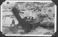 Marion Shovel in the start of the Open Pit Flin Flon 1930