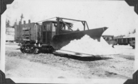 Linn Tractor fitted with Snow Plow at Mile 87 