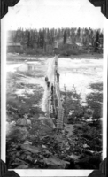Bridge Over Ross Lake Built With Poles 1930 