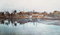 Coloured View of the Early Flin Flon Camp C 1927