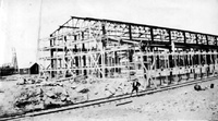 The HBM&S machine shop under construction 1929
