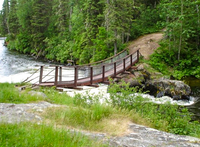 Lower Wekusko Falls Suspension Bridge