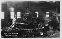 Rotary casting wheel in the copper smelter 