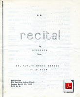 St. Pauls Music Studio Recital 1965