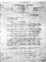 Staff Letter naming employees of Transport ltd in Flin Flon, 
