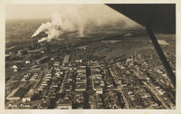 Areal View of Flin Flon and the Mine Looking NNW C 1936