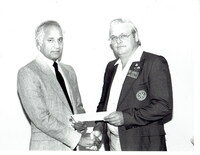 Cheque for Community Hall Renovation