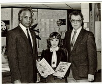 March 1984: Treena Bron, Recieves Human Rights Merit Cerrtificate