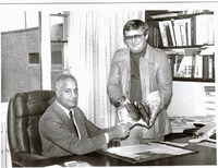 Mayor Bruce Unfried of The Pass settles bet with Mayor Nazir Ahmad