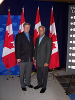 The Honourable Steven Harper, Prime Minister of Canada, Nazir Ahmad, former Mayor of Flin Flon