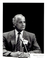 Nazir Ahmad in a political debate 