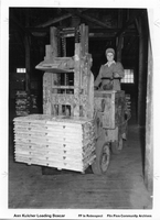  Ann Kulcher Loading a Box Car With Zinc Ingots at HBM&S C 1942