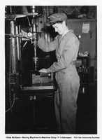 Hilda McGann Boring Machine in Machine Shop 40s 