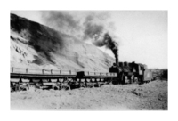 Flin Flon Railway Construction 1928 Pushing Gravel Cars