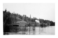Ore Dump on Schist Lake from Mandy Mine 