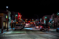 Main Street Flin Flon at Night C 2005