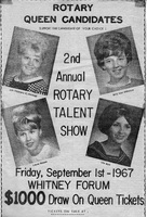 1967 09 01 2nd Annual Rotary Talent Show - Rotary Queens