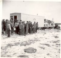  People gathered for muskrat trapping at Summerberry Marsh 1942