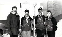 Special Olympics cross country skiers.