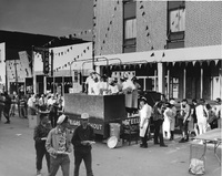 Vendors on Main Street during Trout Festival. 1966