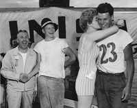 Canoe derby winners with Queen Mermaid 1960