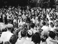 Pancake Queen Mary Collingwood runs a race. 1957