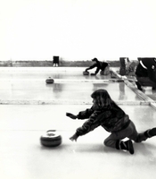 Youth curling in action.