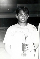 Young man with his trophy.