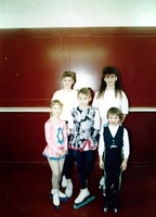 Group of young figure skaters