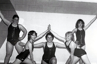 Group of young swimmers posing.