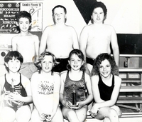 Swimmers with Trophies