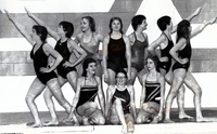 Group of young swimmers posing.