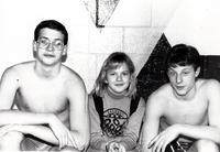 Three young swimmers.