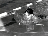 Swimmer in pool.