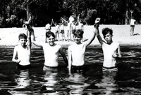 In the water at Denare Beach.