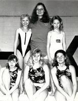 Swim team with coach.