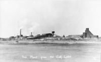 Hudson Bay Mining and Smelting Plant from the "lake Bottom" Golf Links C 1936