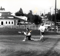 Baseball game action