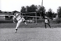 Baseball game action