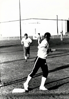 Baseball game action at Creighton Sportex
