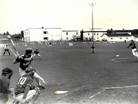 Baseball game action