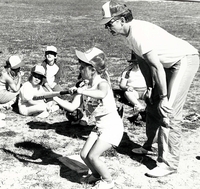 Young girls baseball game