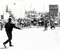 Baseball game action