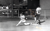 Baseball game action