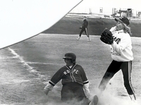 Baseball game action