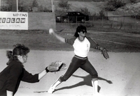 Woman's baseball game at Creighton Sportex