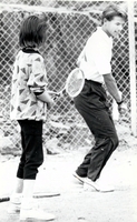Young tennis players