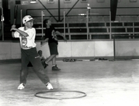 Indoor ball game in Whitney Forum