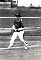 Ball player making a catch