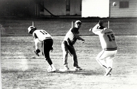 Baseball game action